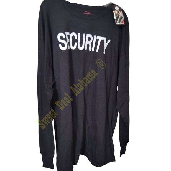 Rothco Black Tactical Shirt - Security - Long Sleeve, Size 3 XL - Picture 1 of 7